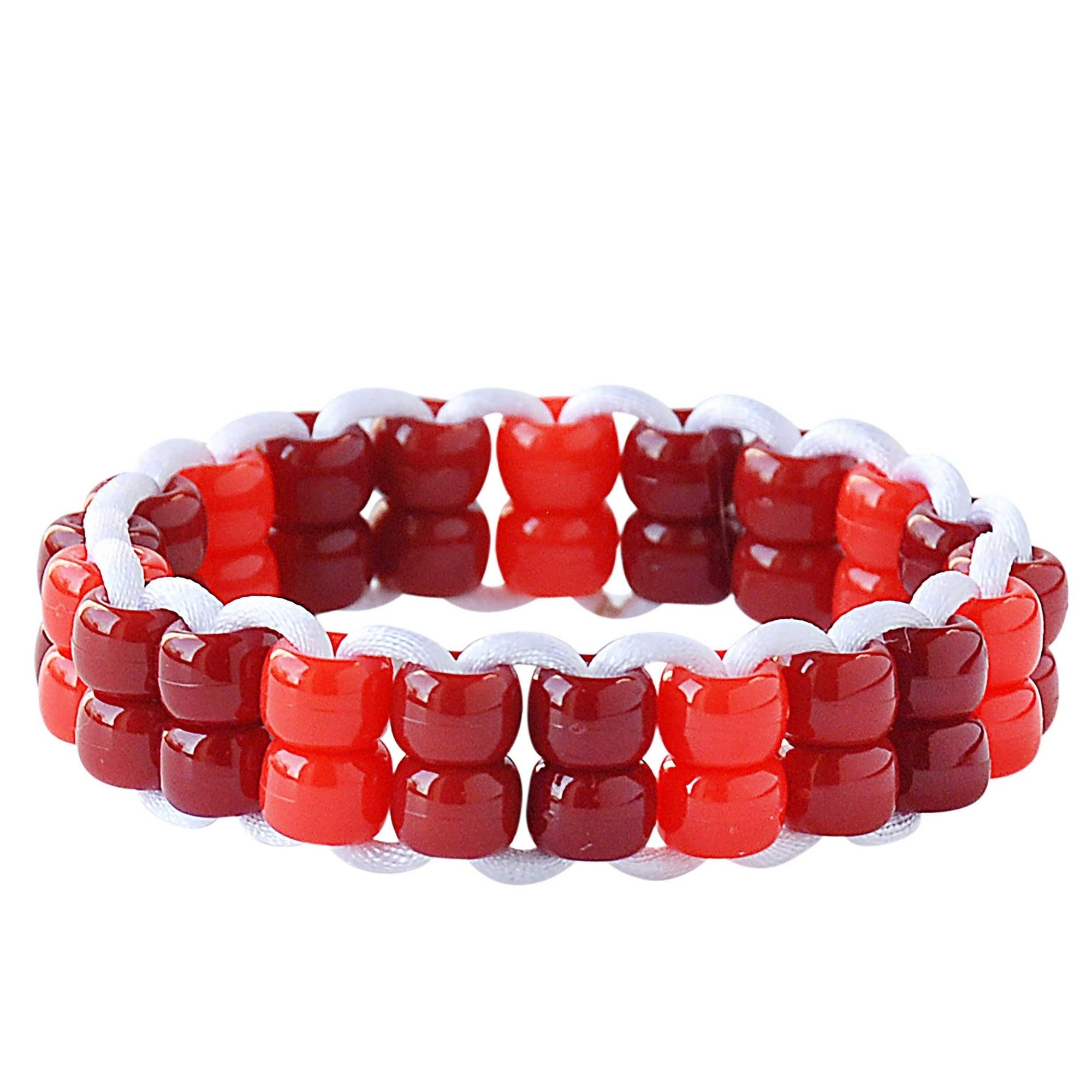Hello Hobby Red Ombre Plastic Pony Beads, 9x6MM, 500 Pieces, Friendship Bracelet Making - ClubOn