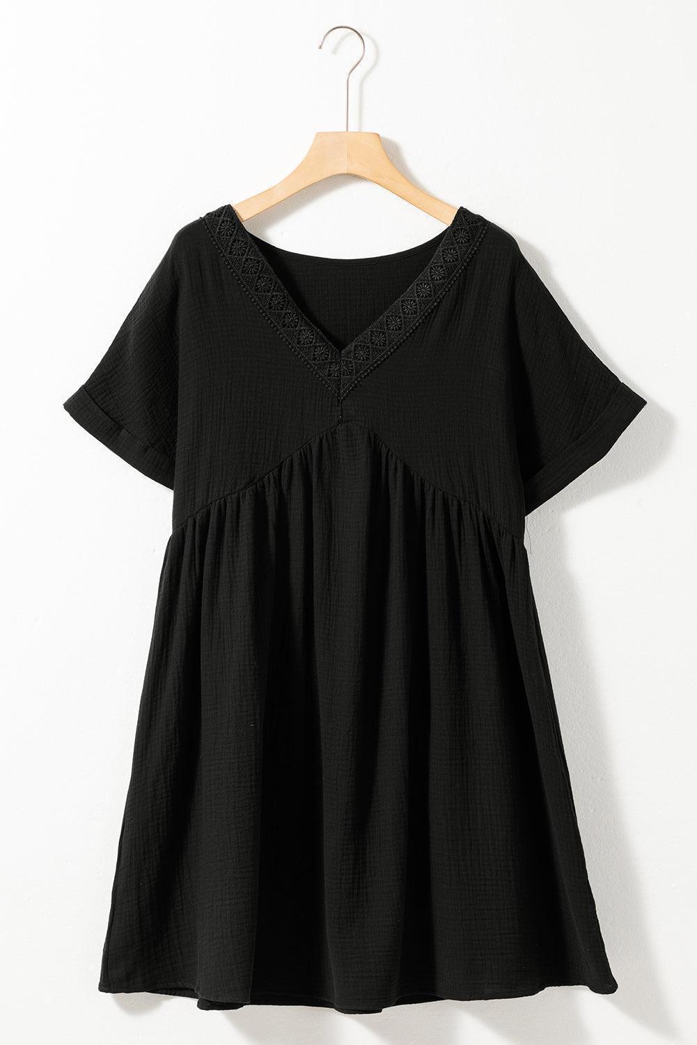 V-Neck Short Sleeve Dress - ClubOn