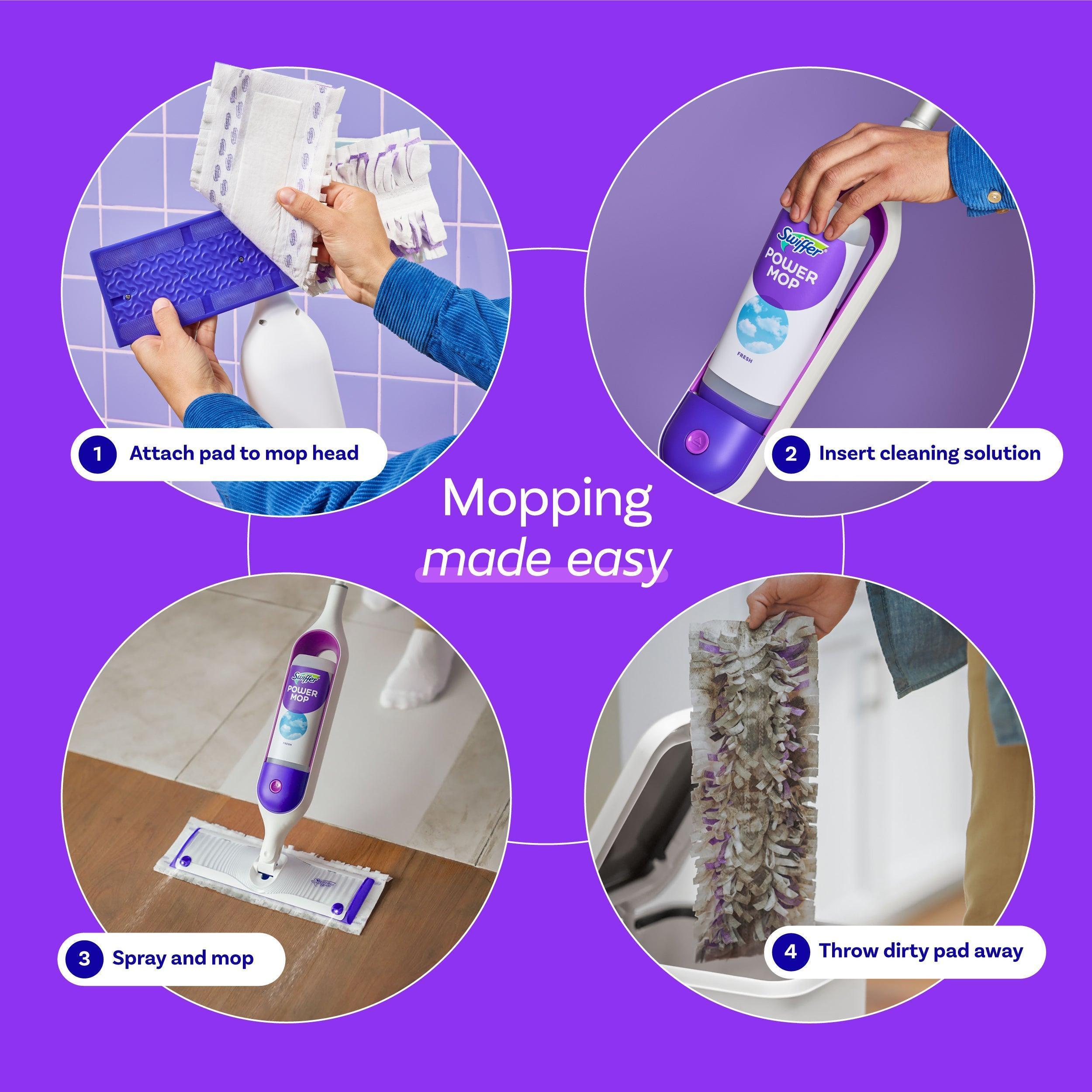 Swiffer Power Mop Starter Kit Floor Cleaner - ClubOn