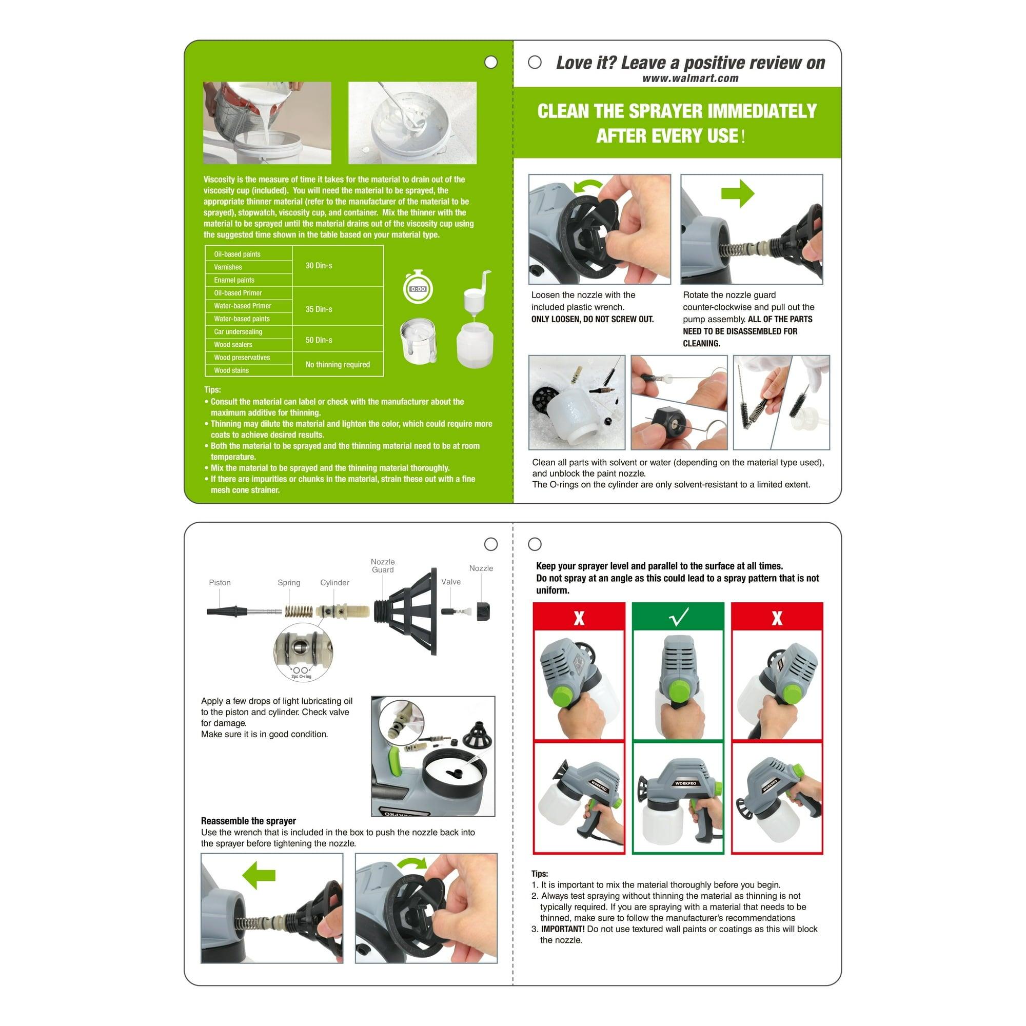 WORKPRO Electric Stain Sprayer with 0.8mm Nozzle – High Efficiency Paint & Stain Sprayer - ClubOn