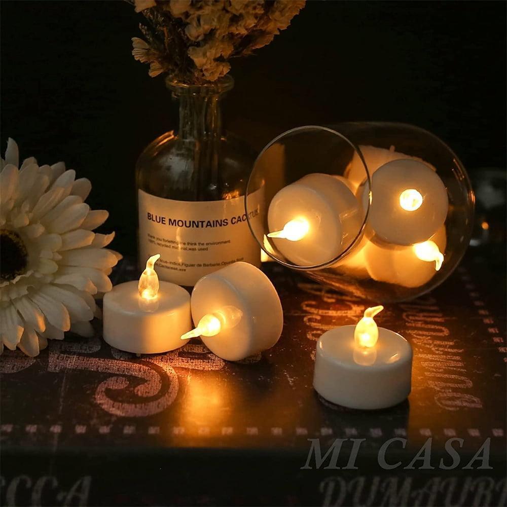 24PCS LED Flameless Candles – Realistic Flickering Battery Operated Tea Light Votives with Remote, Warm White, for Christmas, Weddings & Celebrations - ClubOn