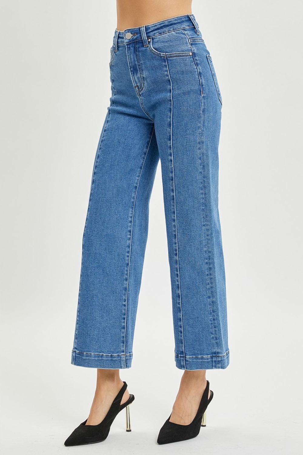 RISEN Full Size High Rise Wide Leg Jeans - ClubOn