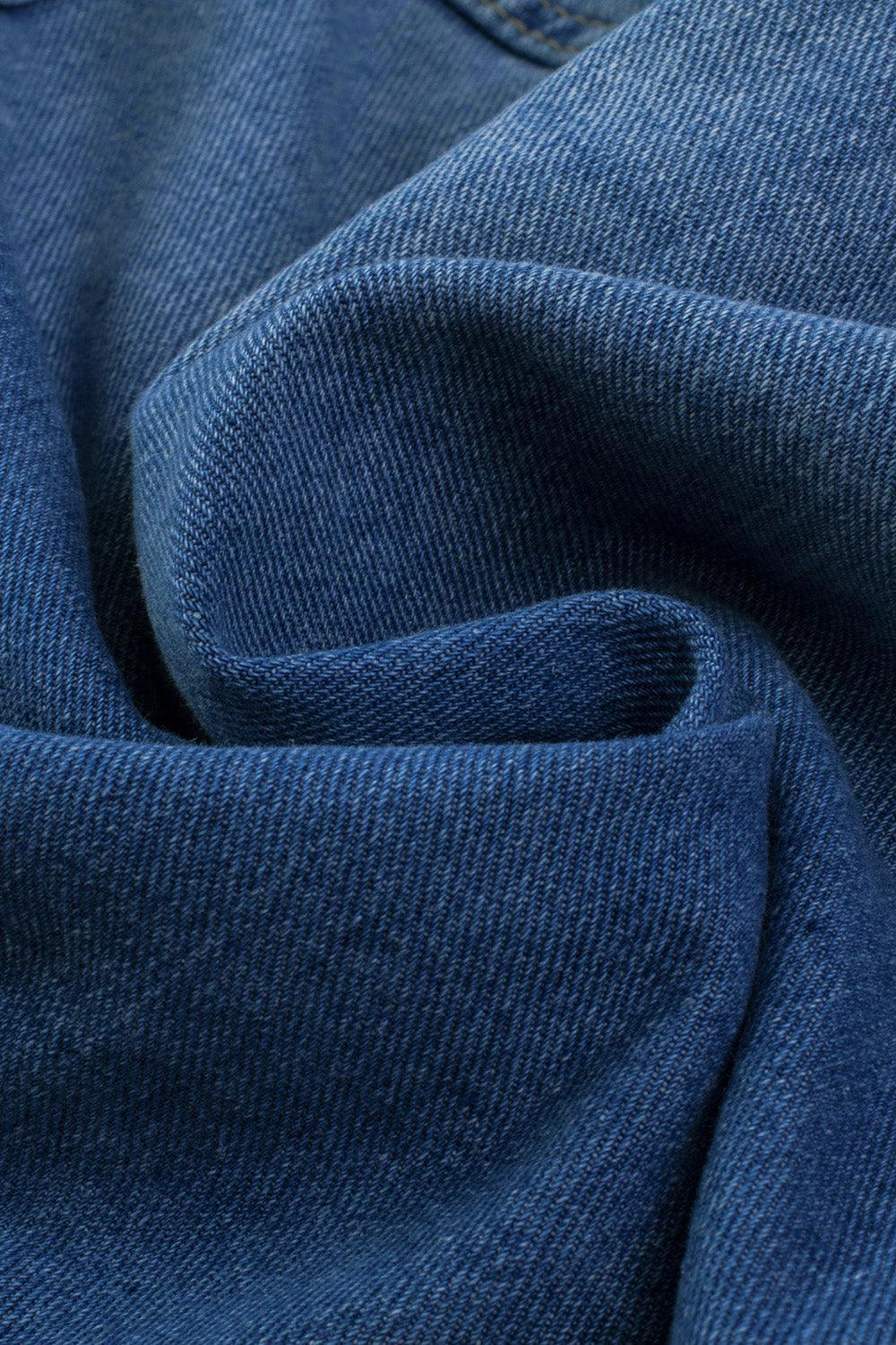 Distressed Hooded Denim Jacket - ClubOn