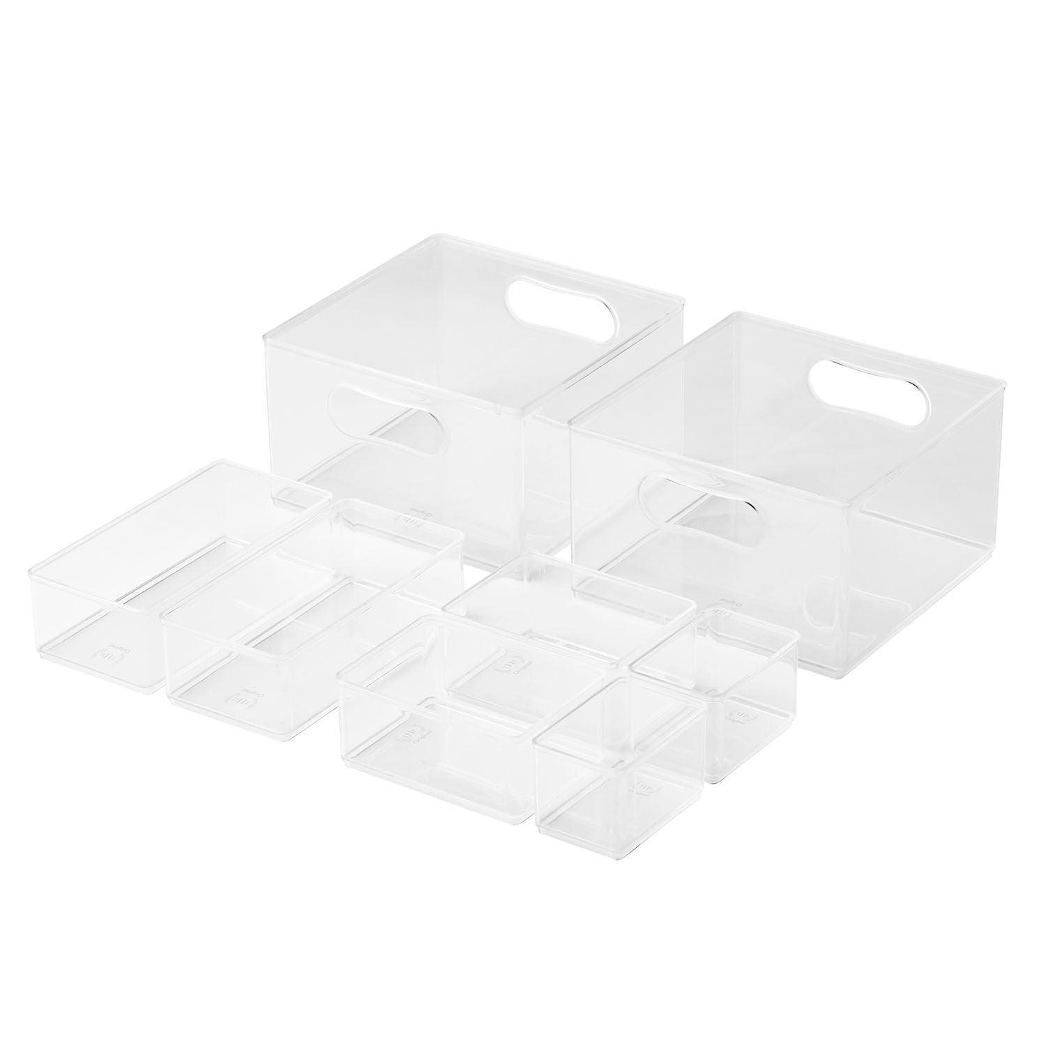 The Home Edit 8-Piece Multipurpose Edit, Plastic Storage Organizing System, Clear - ClubOn