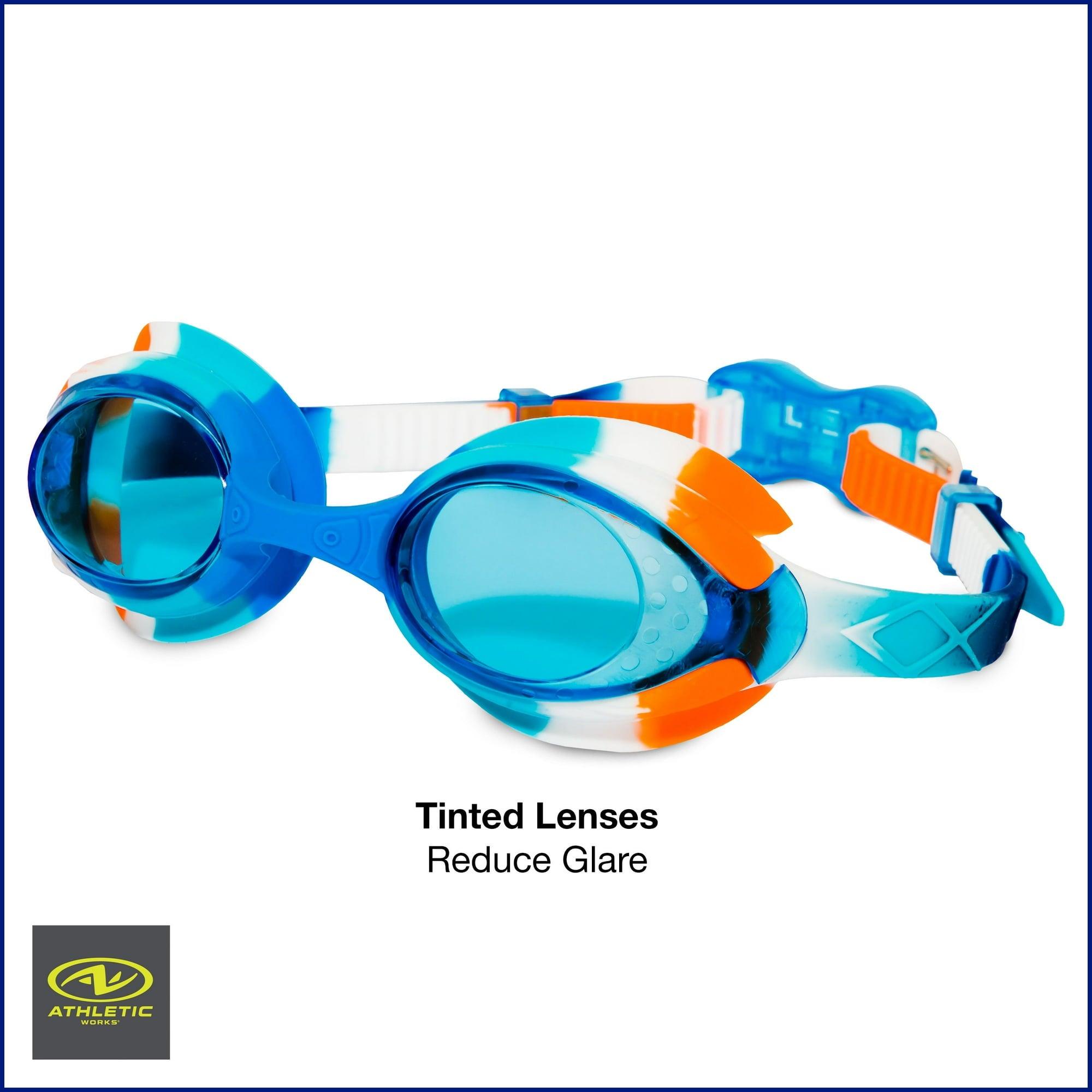 Athletic Works Axiom Junior Swim Goggles for Children – Tinted Anti-Fog Lenses with UV Protection - ClubOn
