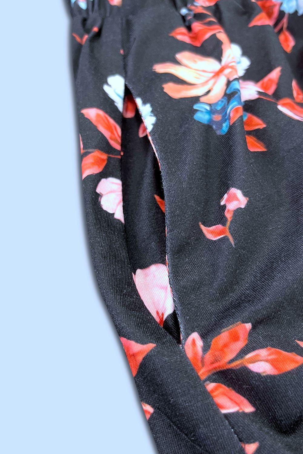 Double Take Printed Scoop Neck Sleeveless Buttoned Magic Dress with Pockets - ClubOn