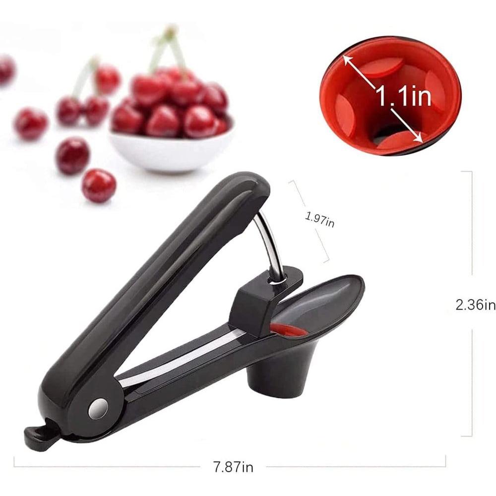 Cherry Pitter – Stainless Steel Pit Remover Tool for Cherries (Black) - ClubOn