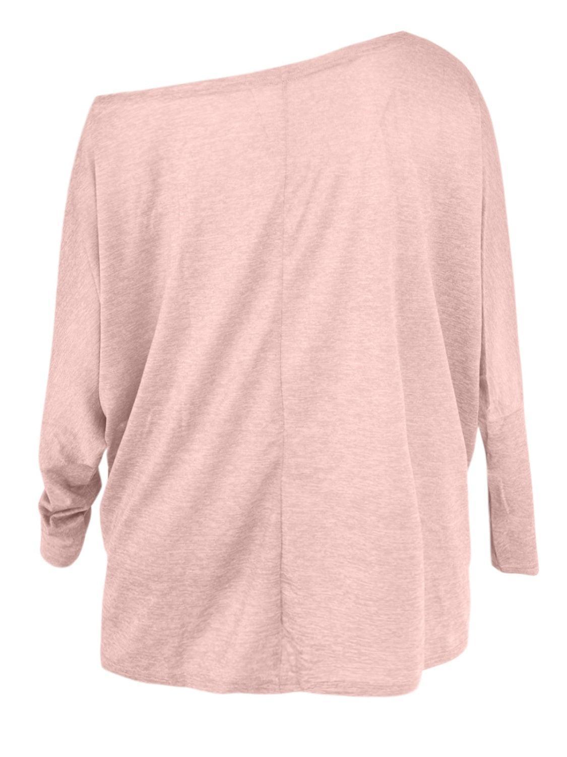 One Shoulder Long Sleeve T-Shirt - ClubOn