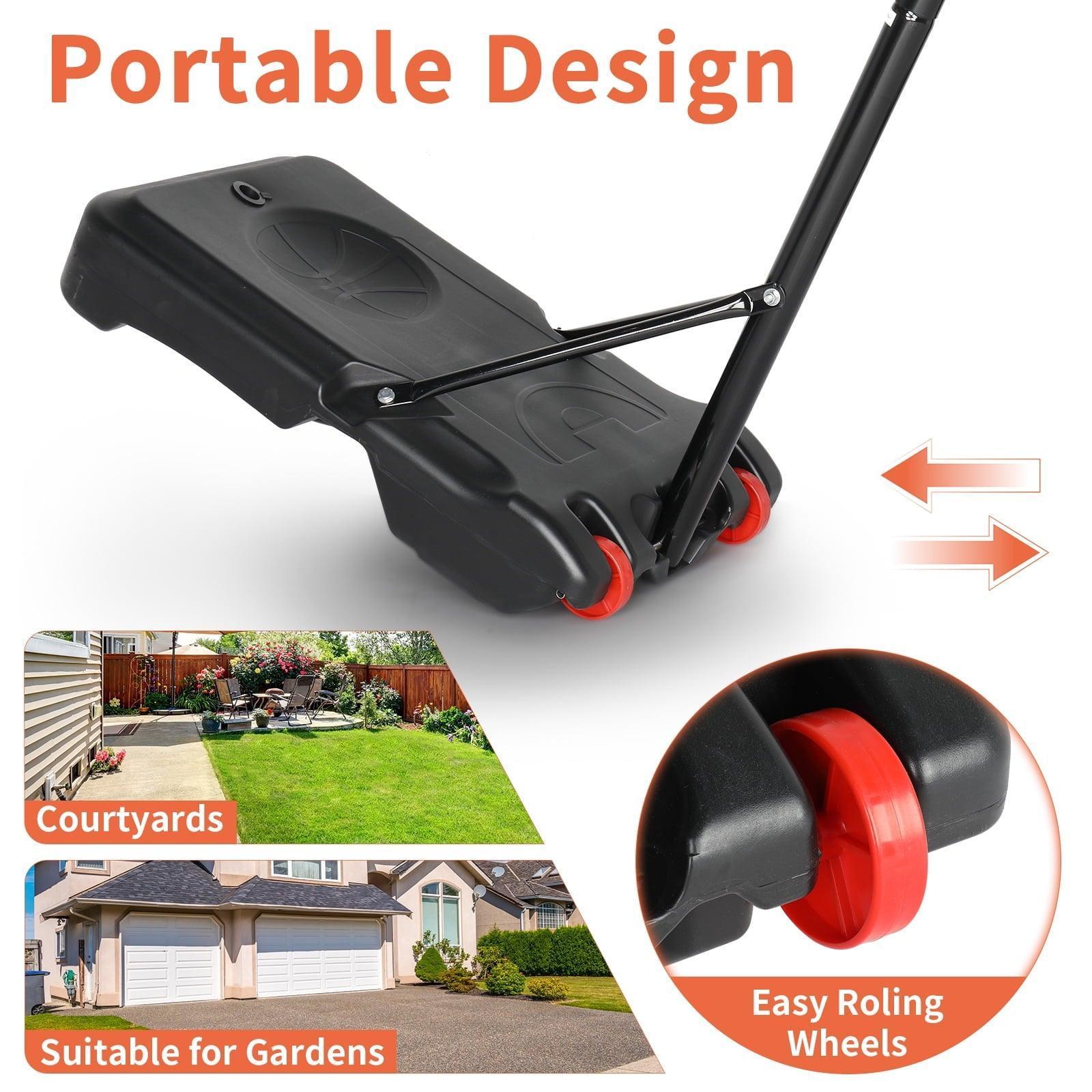 Ktaxon 33 In. Portable Basketball Hoop Stand, Adjustable 6.5-8 ft Goal System with PVC Backboard (Indoor/Outdoor) - ClubOn