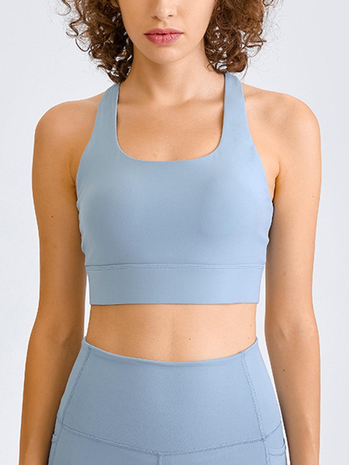 Millennia Double Take Square Neck Racerback Cropped Tank - ClubOn