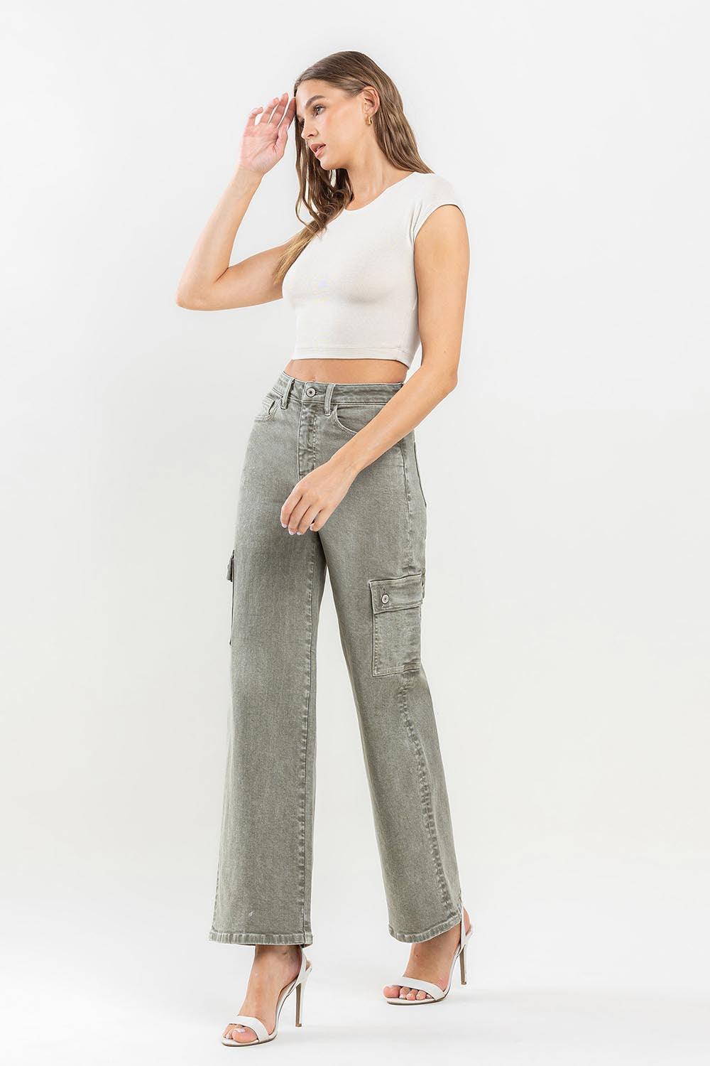 Vervet by Flying Monkey 90's Super High Rise Cargo Jeans - ClubOn