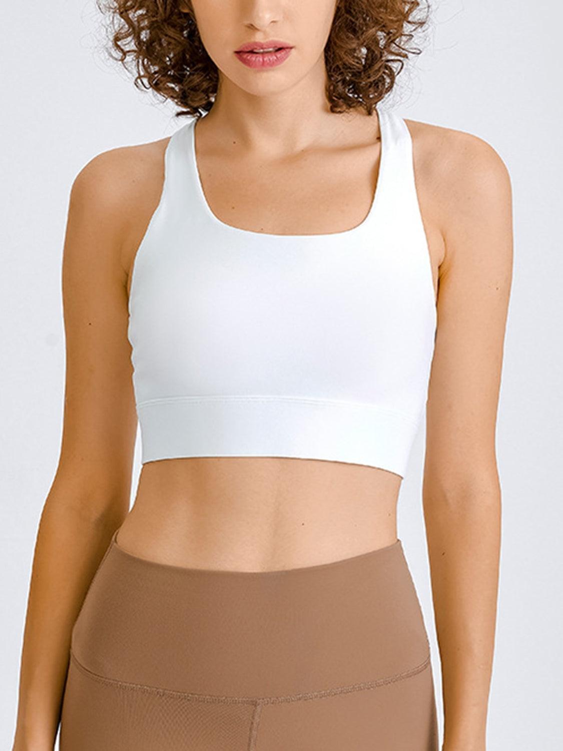 Millennia Double Take Square Neck Racerback Cropped Tank - ClubOn