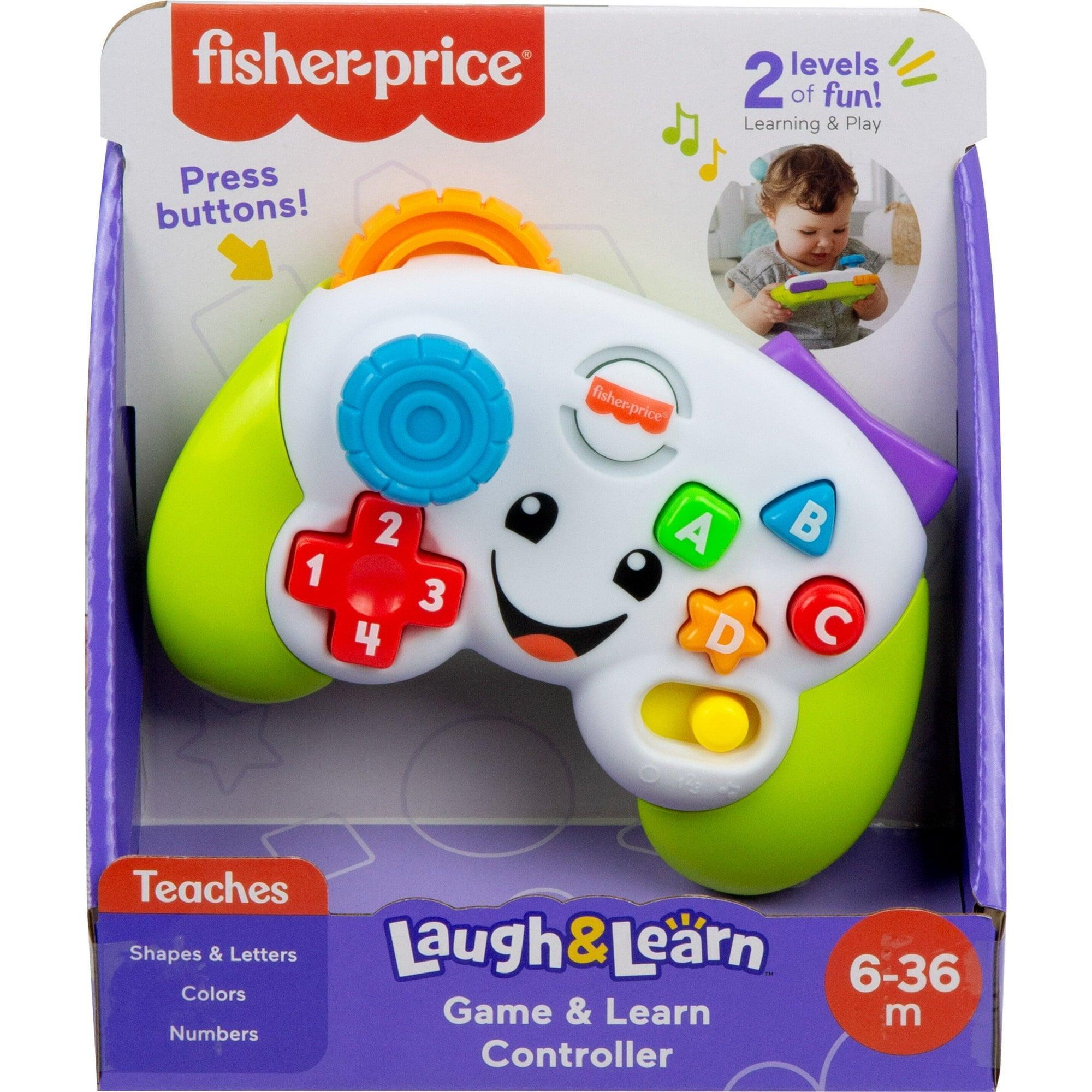 Fisher-Price Laugh & Learn Game & Learn Controller Musical Baby Toy with Lights, Green - ClubOn