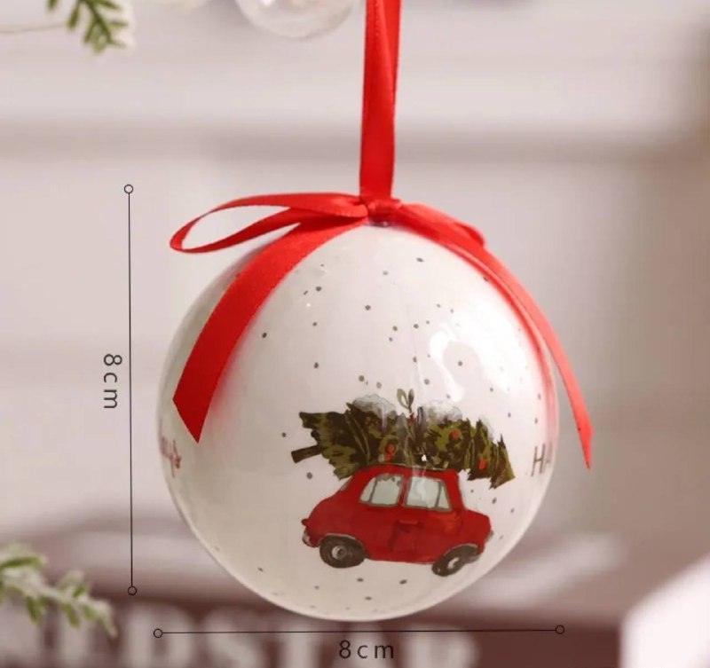 Painted Foam Ball Ornaments for Christmas Tree Decoration - ClubOn