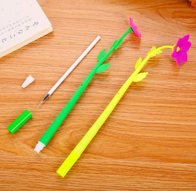 Creative Funny Flower Gel Pens - Blue Ink Stationery Set - ClubOn