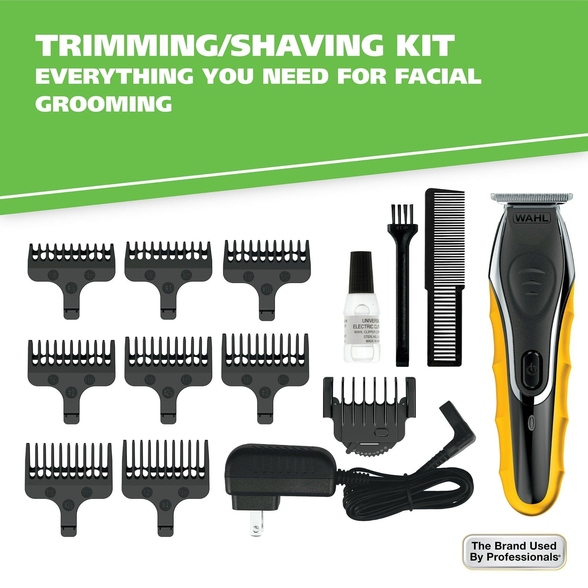 Wahl LifeProof Wet/Dry Rechargeable Lithium Ion Trimmer for Men, Black/Yellow, Model 9899 - ClubOn