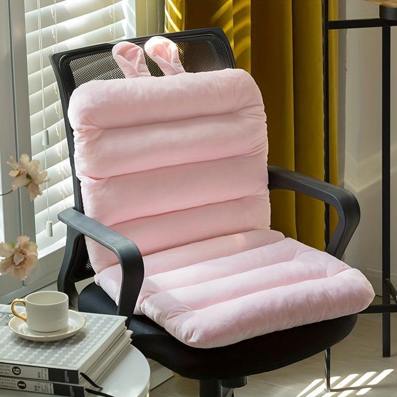 Cute Conjoined Pillow Back Cushion – Thick Office Chair Mat & Seat Pad - ClubOn