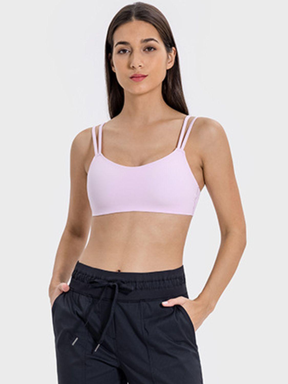 Millennia Scoop Neck Double Strap Active Cami - ClubOn