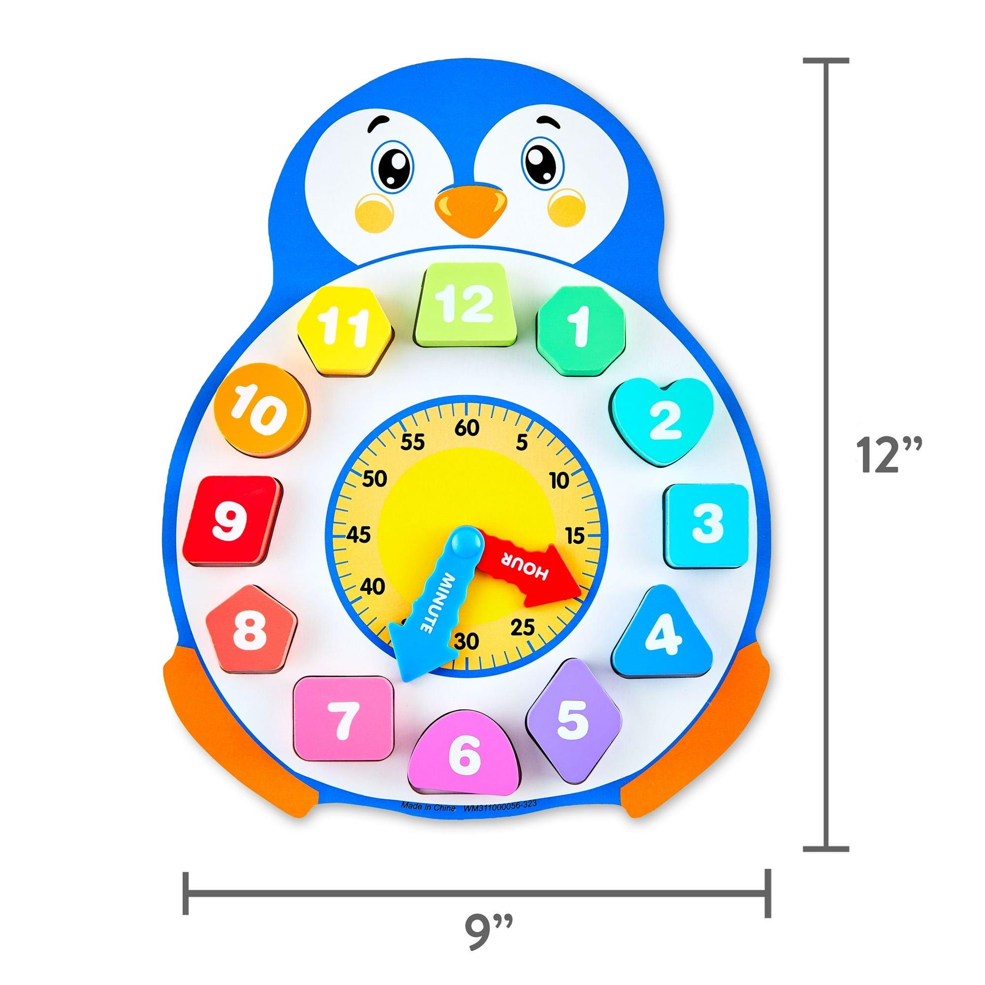 Spark Create Imagine Wooden Penguin Clock Puzzle, 13 Pieces, Baby & Toddler Toy - ClubOn