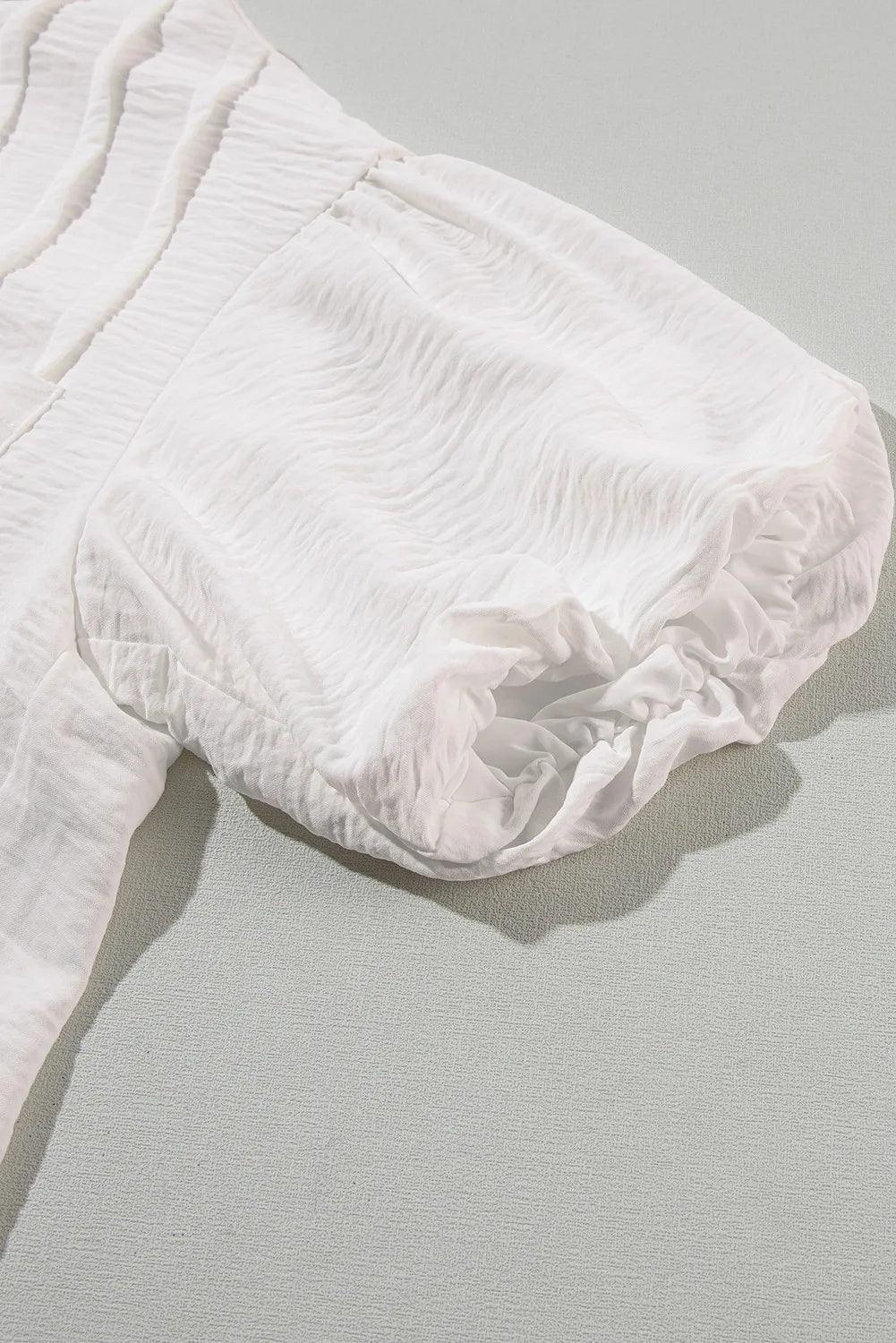 Collared Neck Short Sleeve Mini Dress - ClubOn