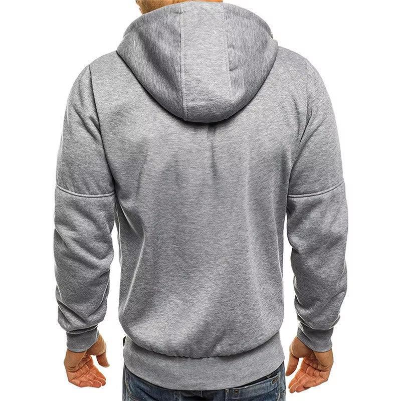 Men's Hooded Jacket - Zipper Fashion Brand Casual Outerwear Hoodie - ClubOn