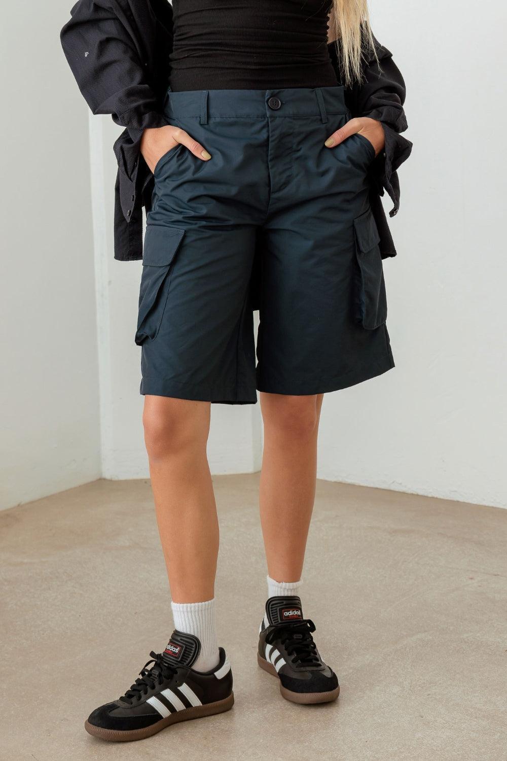 Navy Cargo Bermuda Shorts – Stylish & Practical - ClubOn