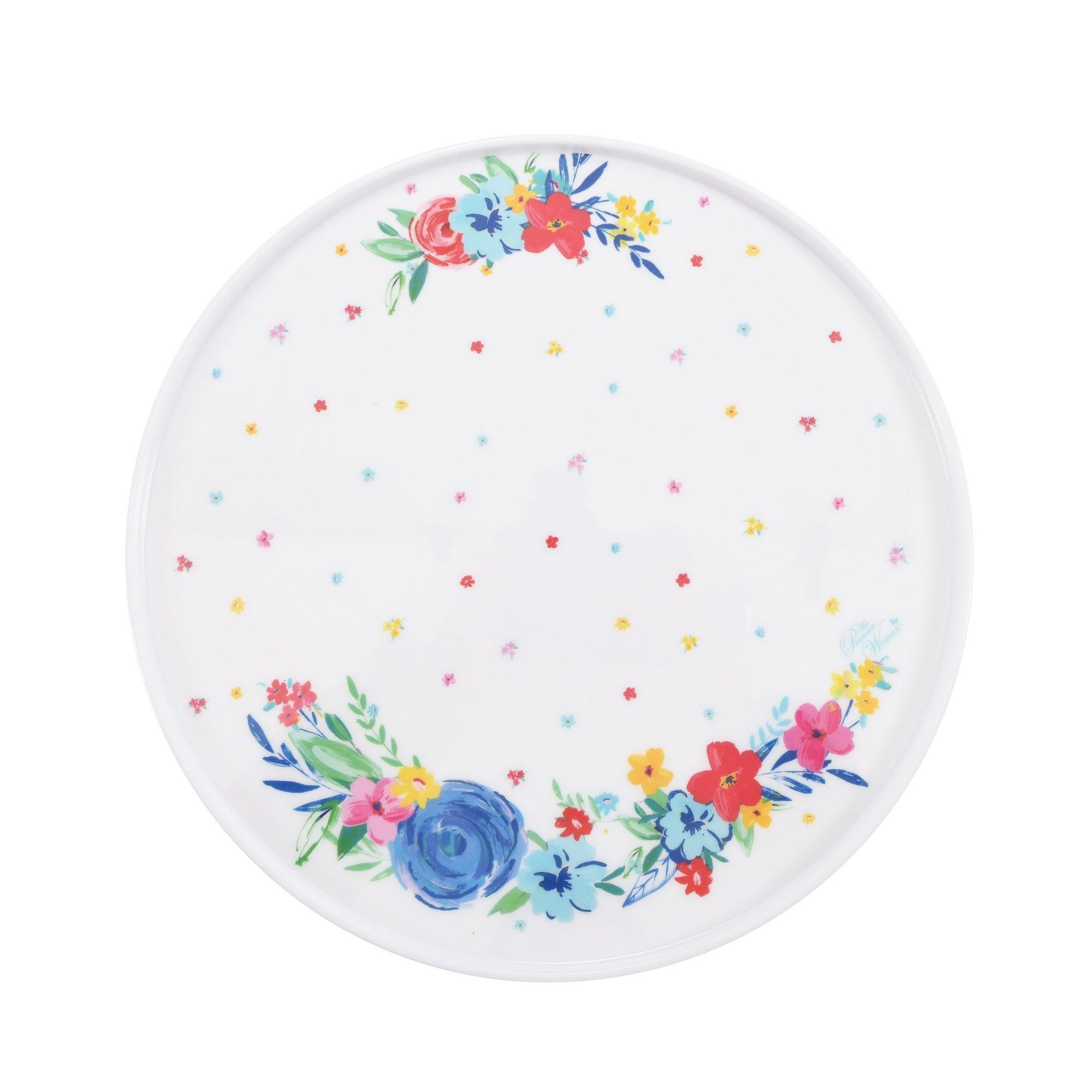 The Pioneer Woman Blue Floral Scalloped Cake Stand - ClubOn