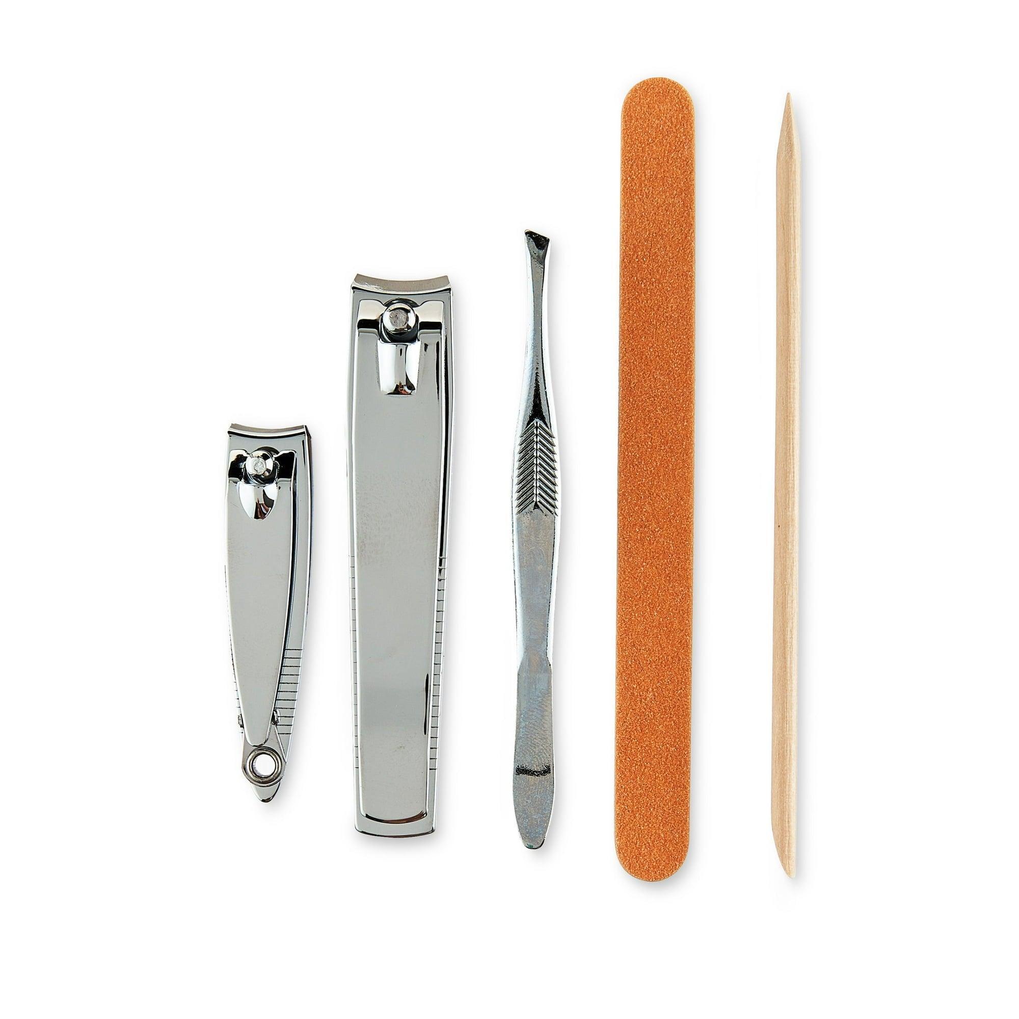 Equate All-in-One Nails Grooming Essentials Kit for Adults, Silver, 5 Count - ClubOn