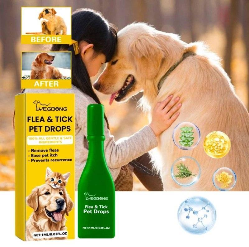 1ml Natural Care Pet Flea & Tick Spray - Dog Itching Relief - ClubOn