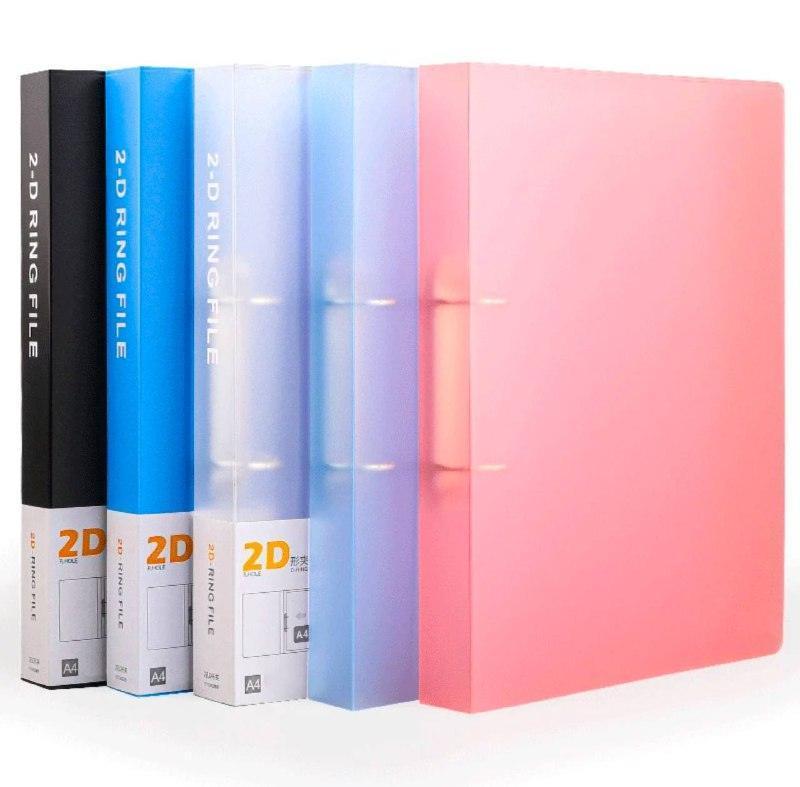 A4 2-D Ring File Folder with 2-Hole Loose Leaf Binder - ClubOn