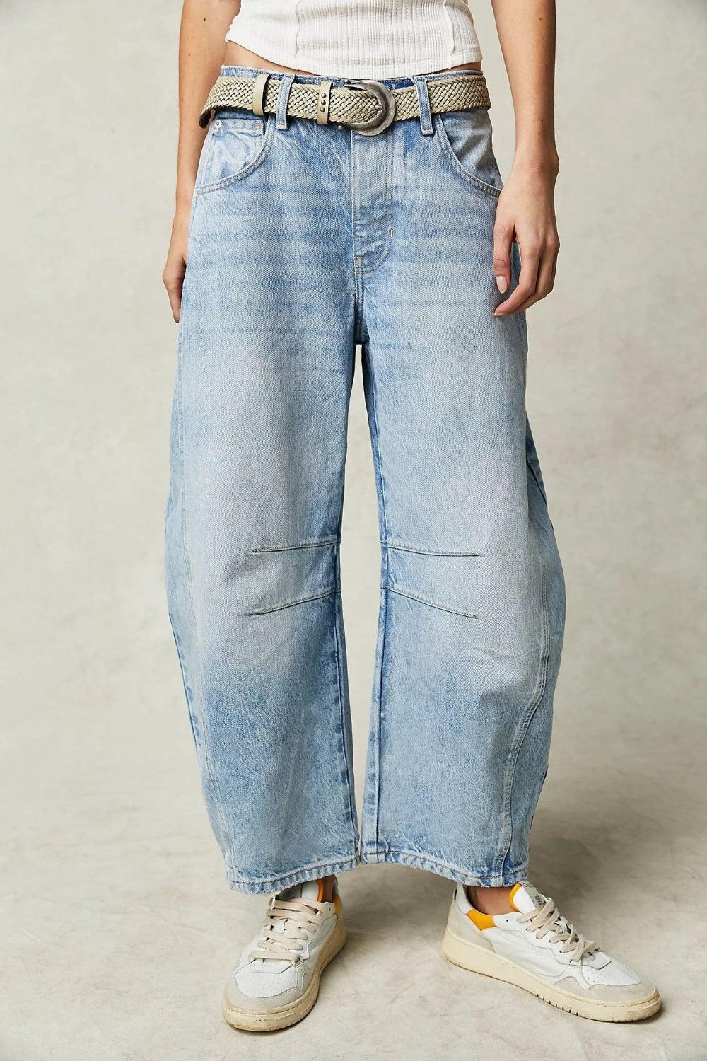 Wide Leg Jeans with Pockets - ClubOn