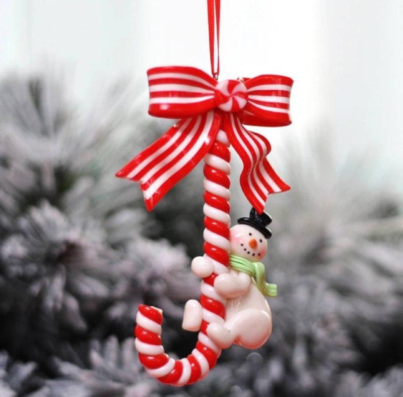 Santa Snowman Crutch Bread Hanging Christmas Tree Decoration - ClubOn