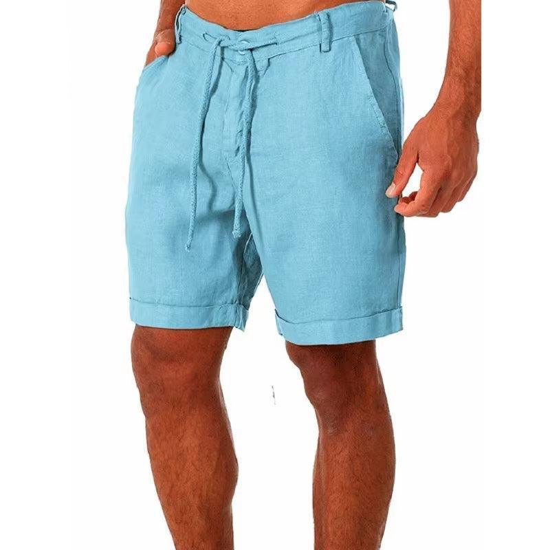 Men's Cotton Linen Shorts - Summer Breathable Fitness Streetwear - ClubOn