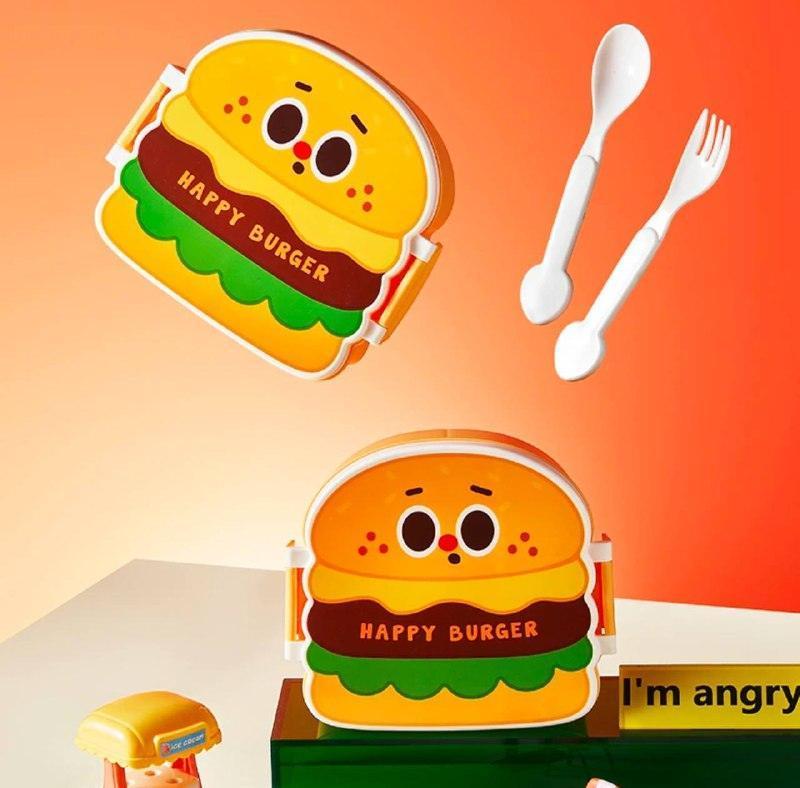 Cute Cartoon Lunch Box for Kids - Fries & Fried Chicken Pattern - ClubOn