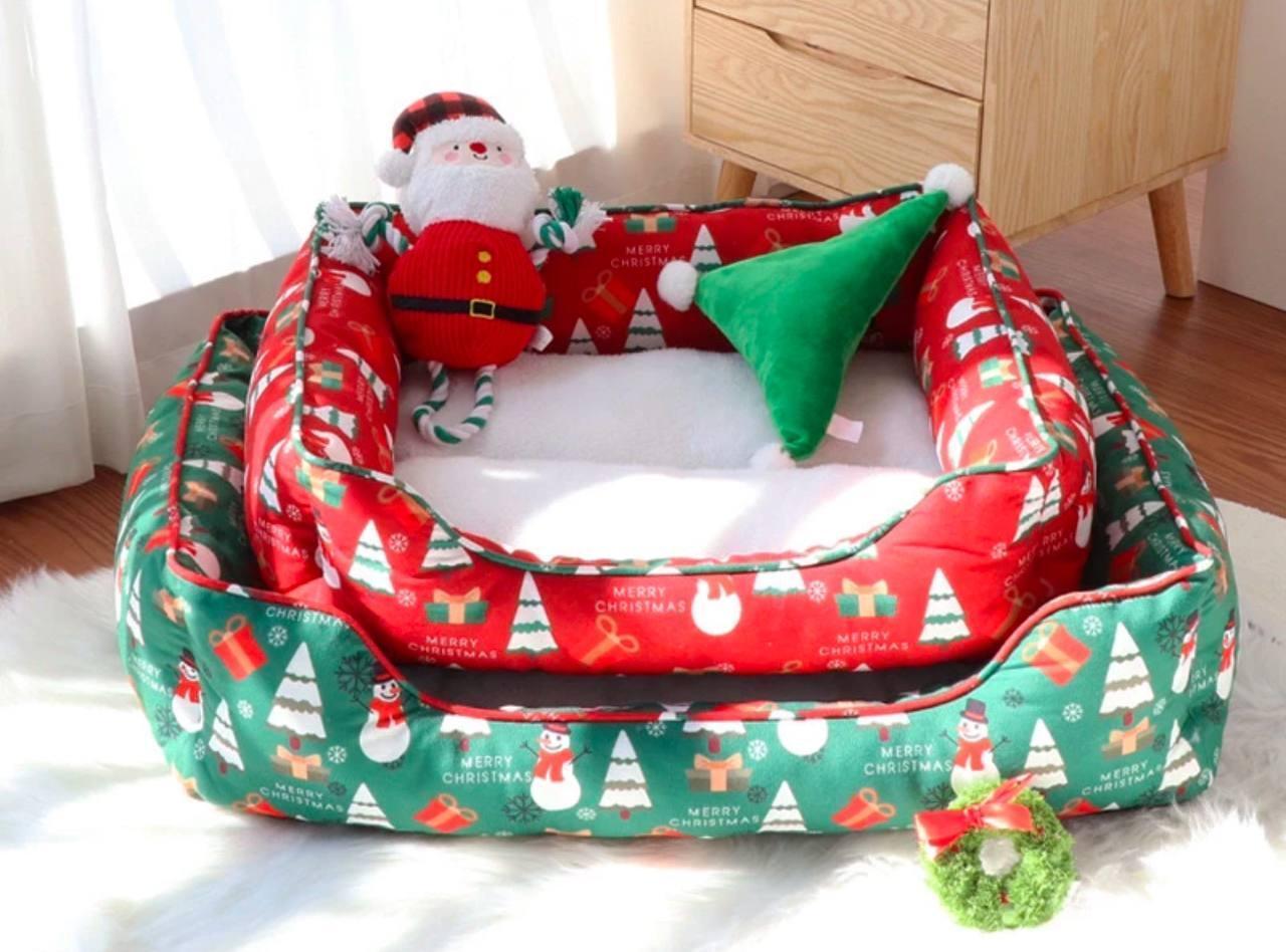 Christmas Sleigh Cat & Dog House - Warm Cloud Nest Pet Home - ClubOn