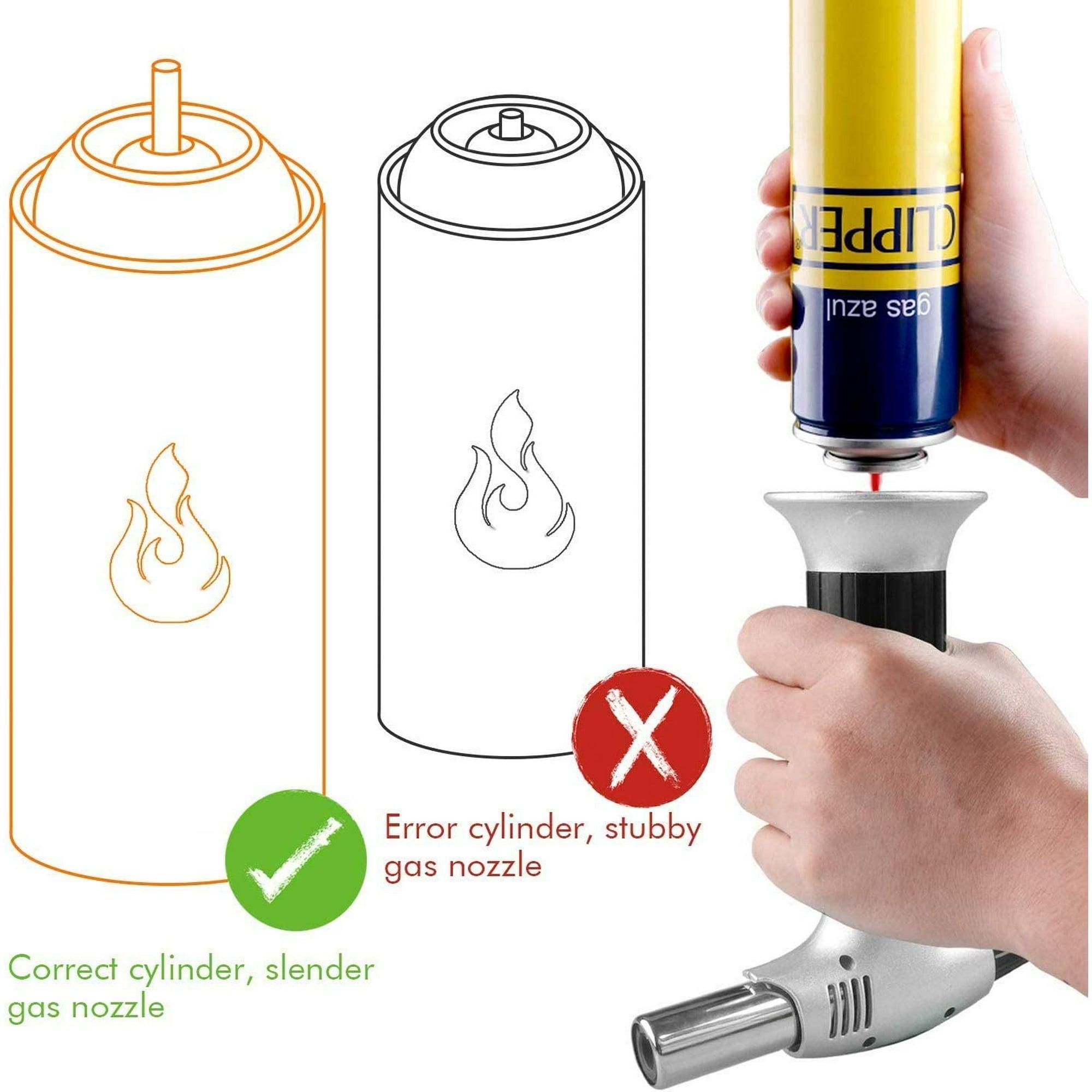 Culinary Butane Torch Lighter – Kitchen Blow Torch with Safety Lock & Adjustable Flame, Refillable Cooking Torch for Crème Brûlée & Baking - ClubOn