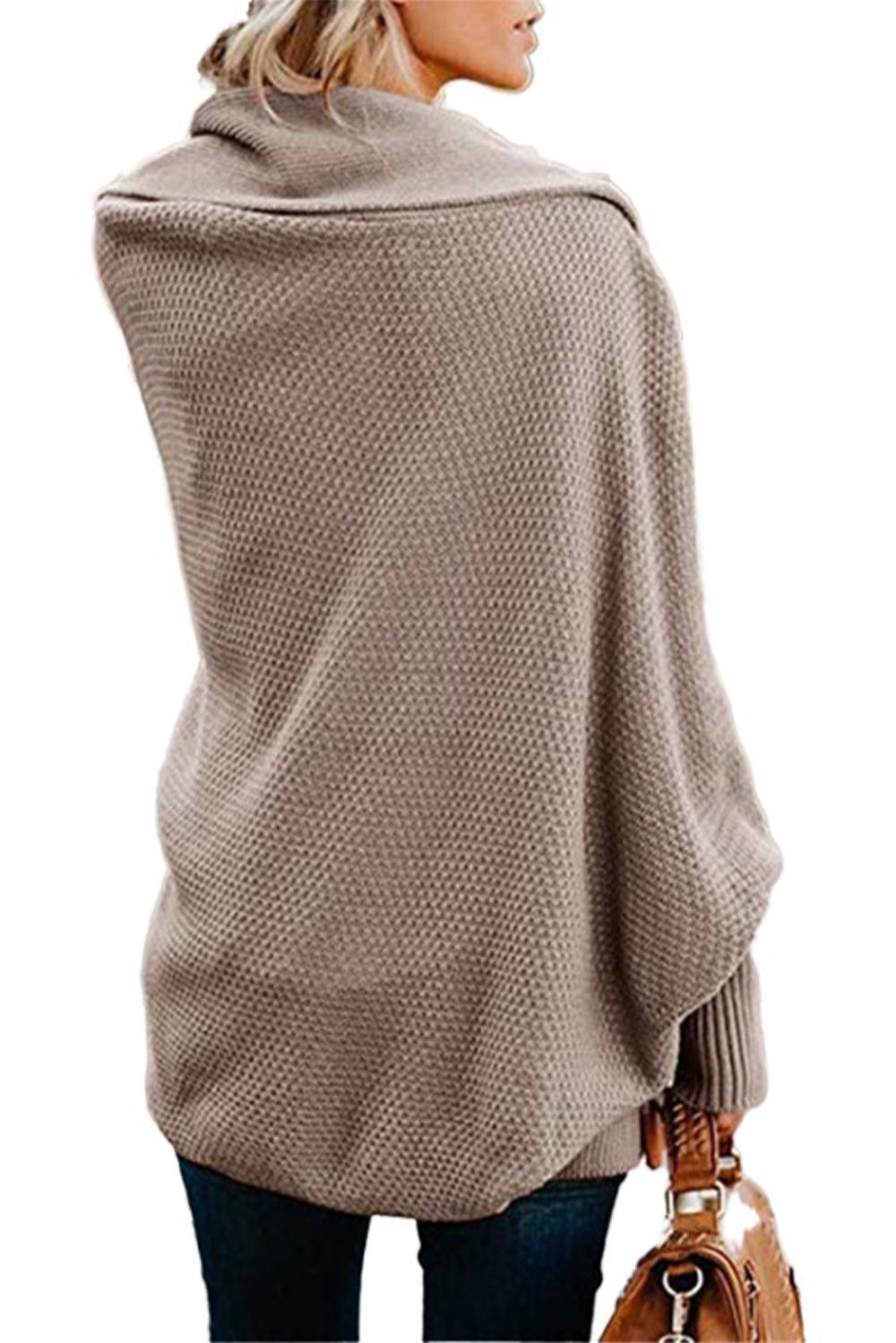 Angel Wings Open Front Dolman Sleeve Longline Cardigan - ClubOn