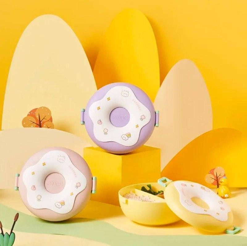 Lunch Box for Kids - Donut Cartoon Snack Box for School - ClubOn