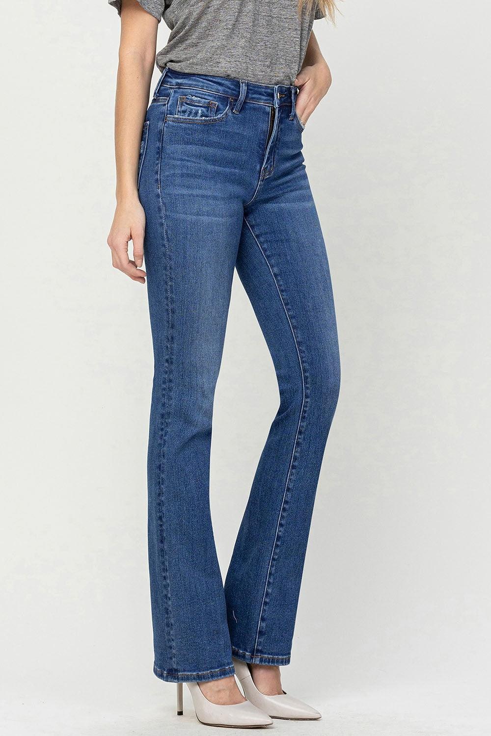 Vervet by Flying Monkey High Waist Bootcut Jeans - ClubOn