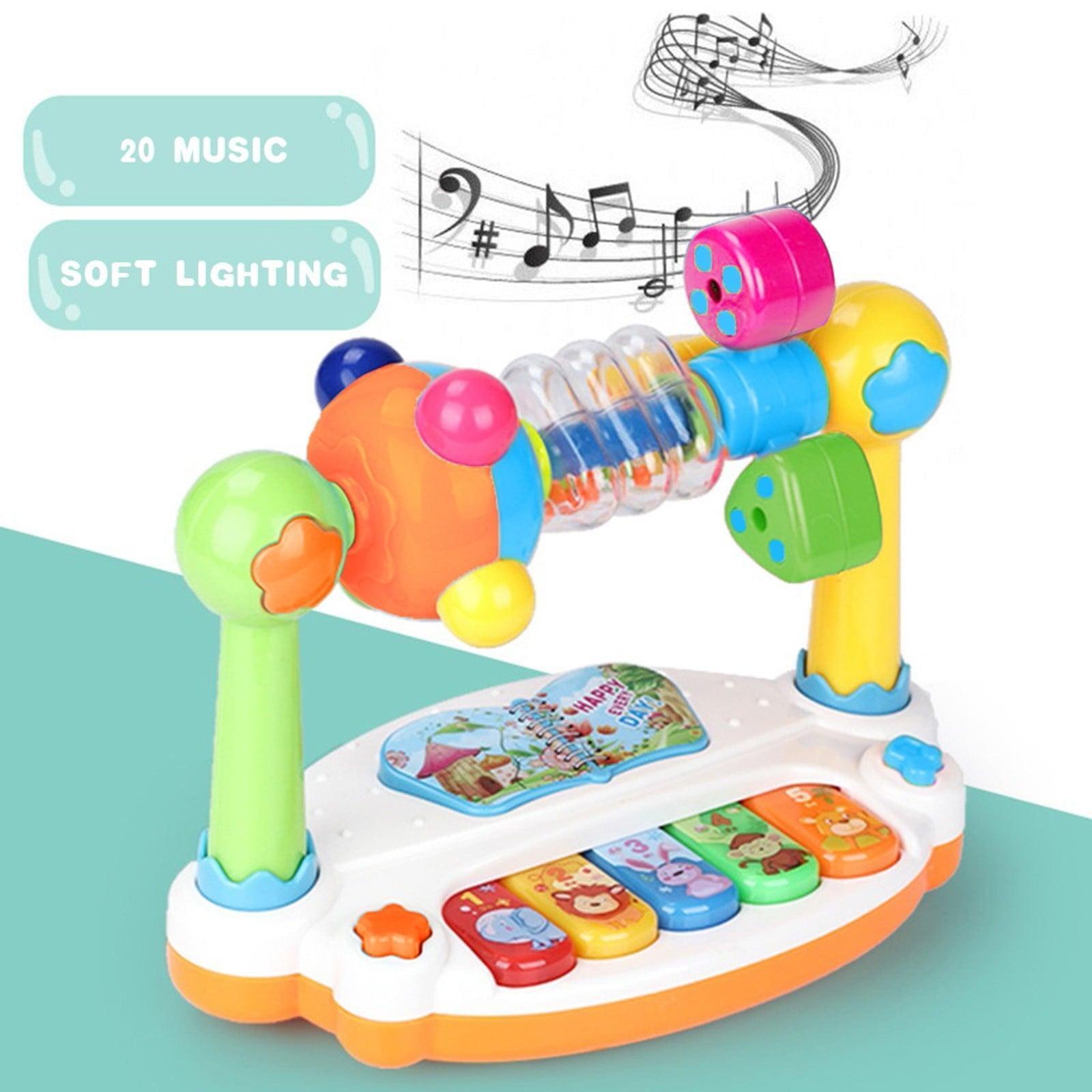 KBKYBUYZ Infant Piano Toys, Musical Light Baby Elephant, Early Learning Educational Toy for 6-18 Months, Gift for 1 Year Old Boys & Girls - ClubOn