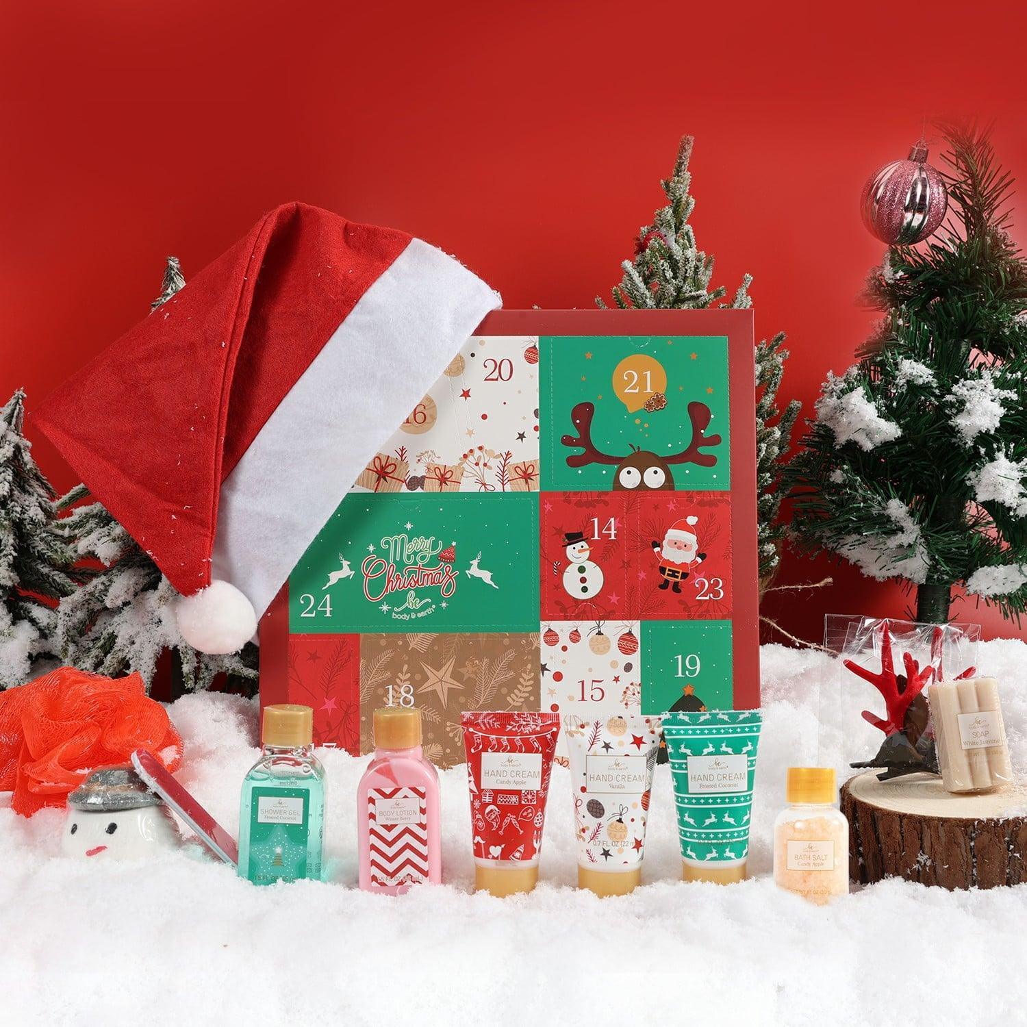 Bath & Body Xmas Holiday Gift Sets for Women, 12-Pc Advent Calendar - ClubOn