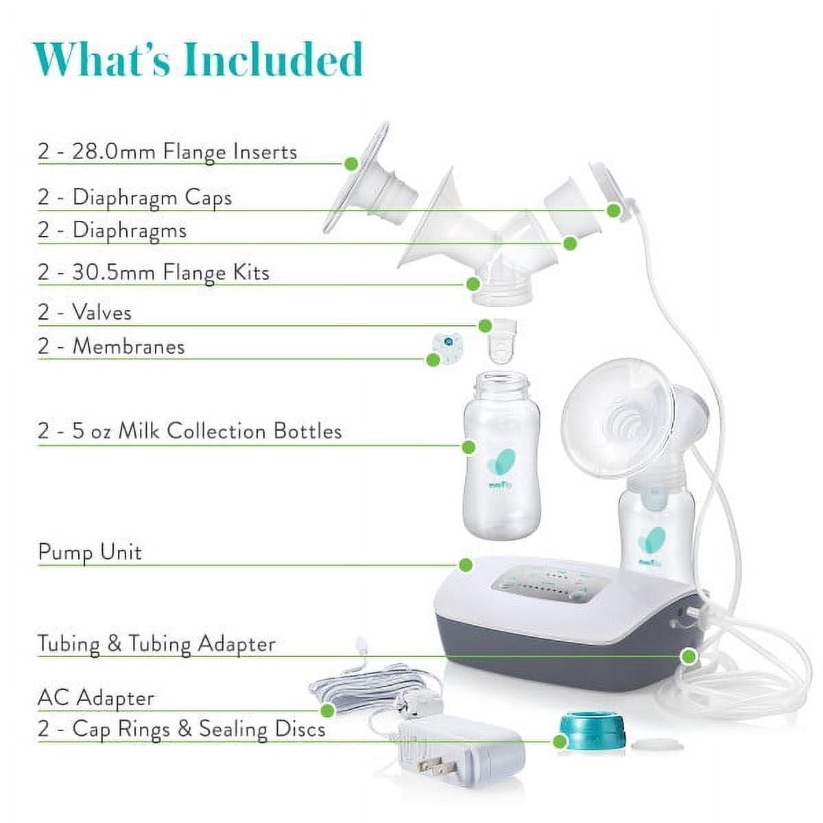 Evenflo Advanced Double Electric Breast Pump with Breastshields & Milk Storage Bottles, Clear - ClubOn
