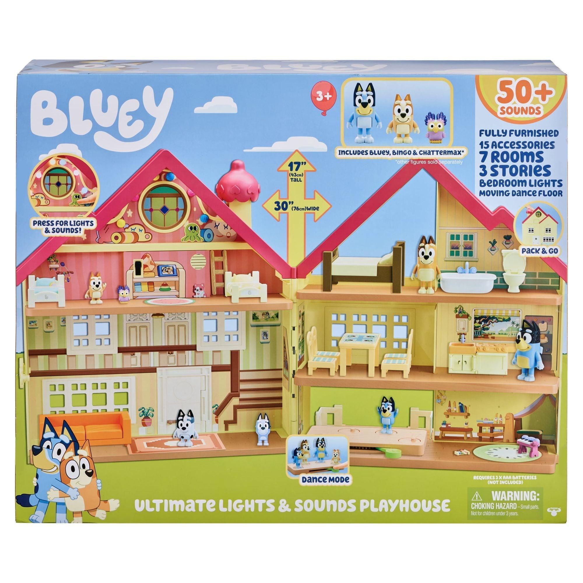 Bluey Ultimate Lights and Sounds Playhouse, Includes Figures & Accessories – Toddler Toy - ClubOn