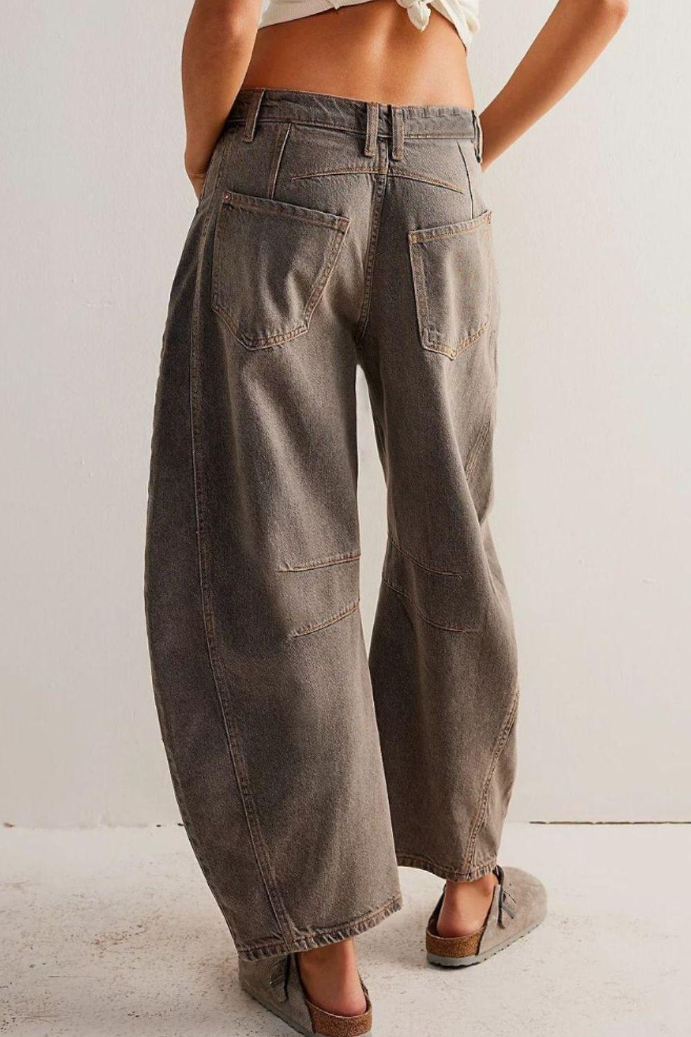 Wide Leg Jeans with Pockets - ClubOn