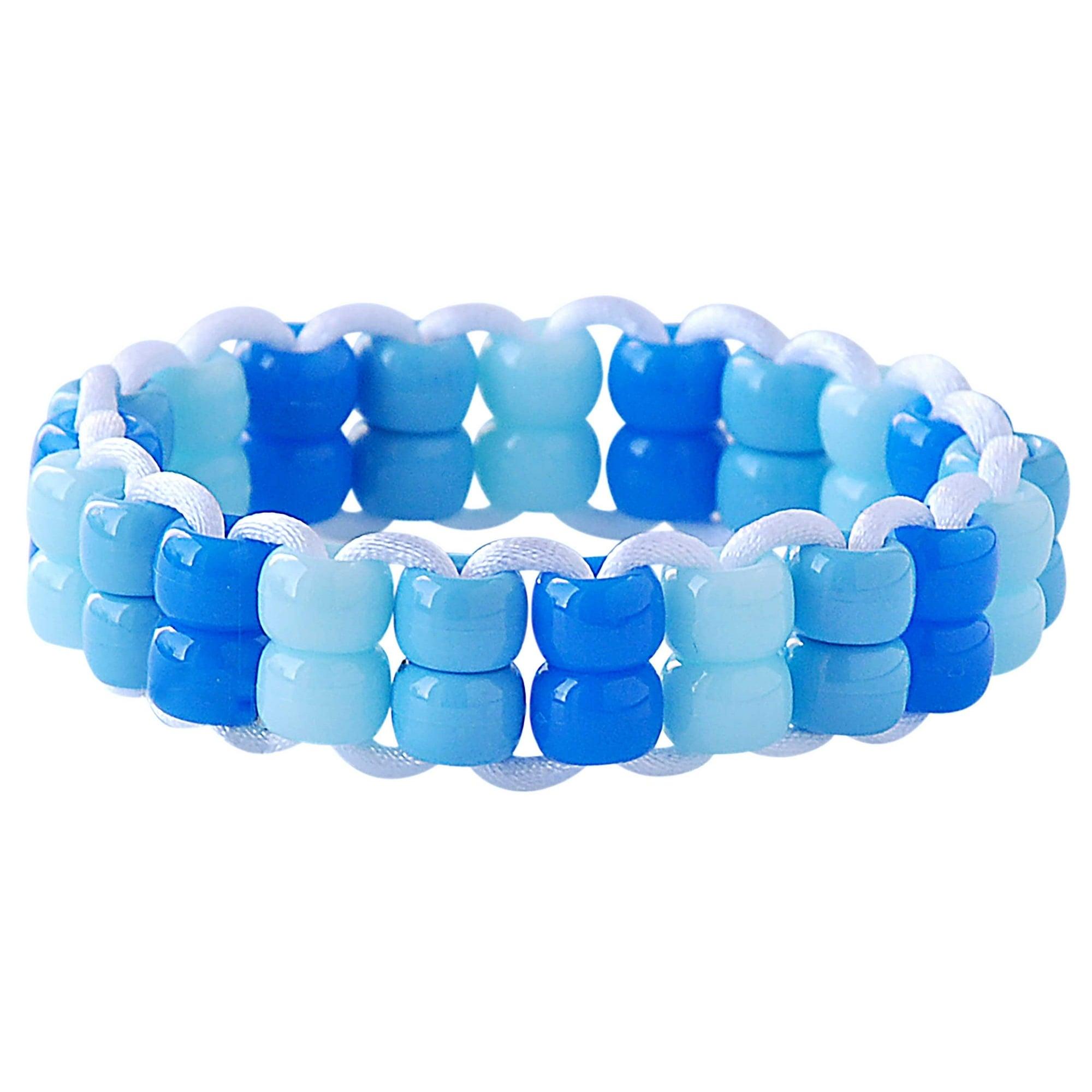 Hello Hobby Blue Ombre 9x6MM Plastic Pony Beads, 500 Pieces, Friendship Bracelet Making - ClubOn