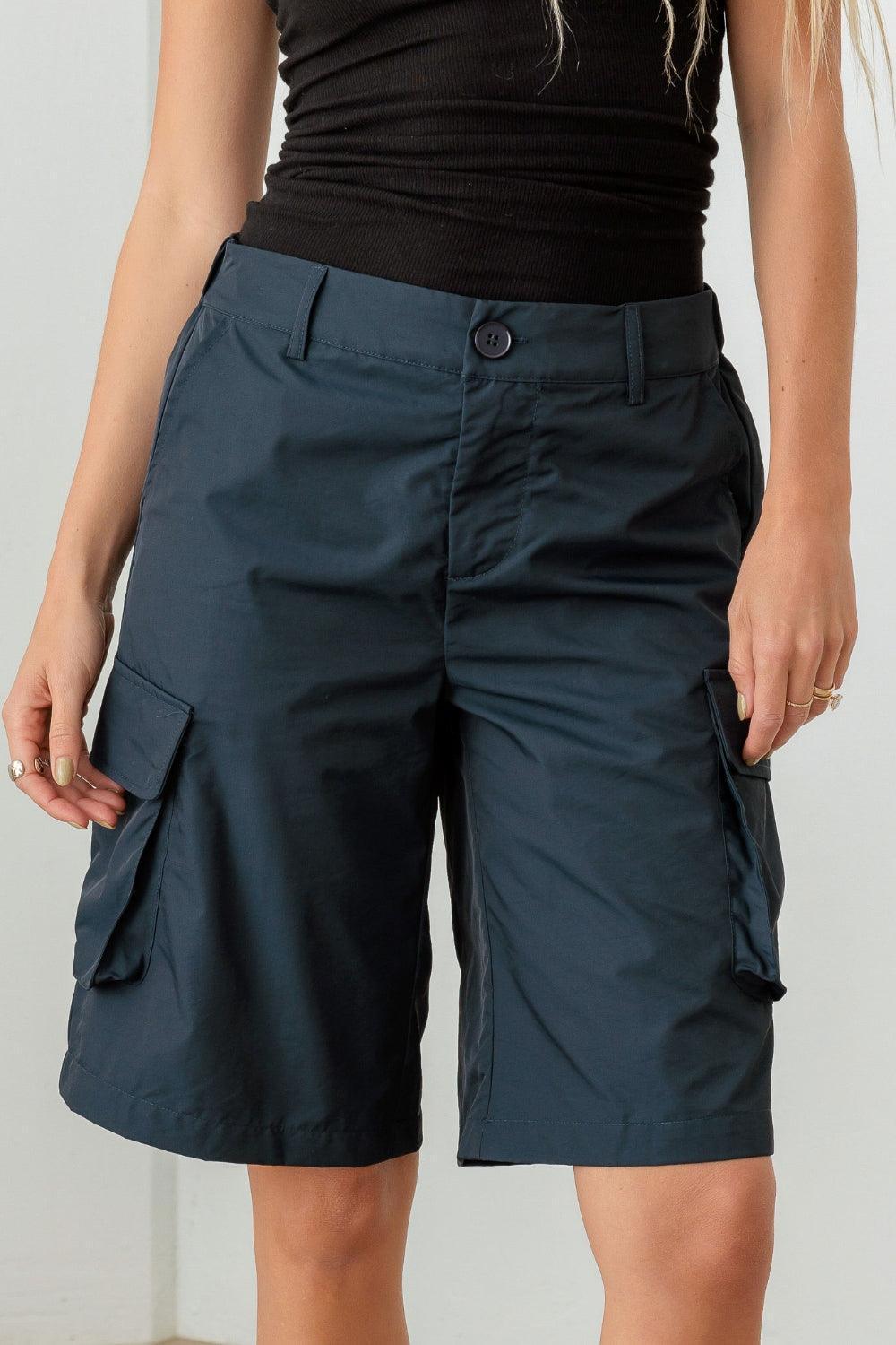 Navy Cargo Bermuda Shorts – Stylish & Practical - ClubOn