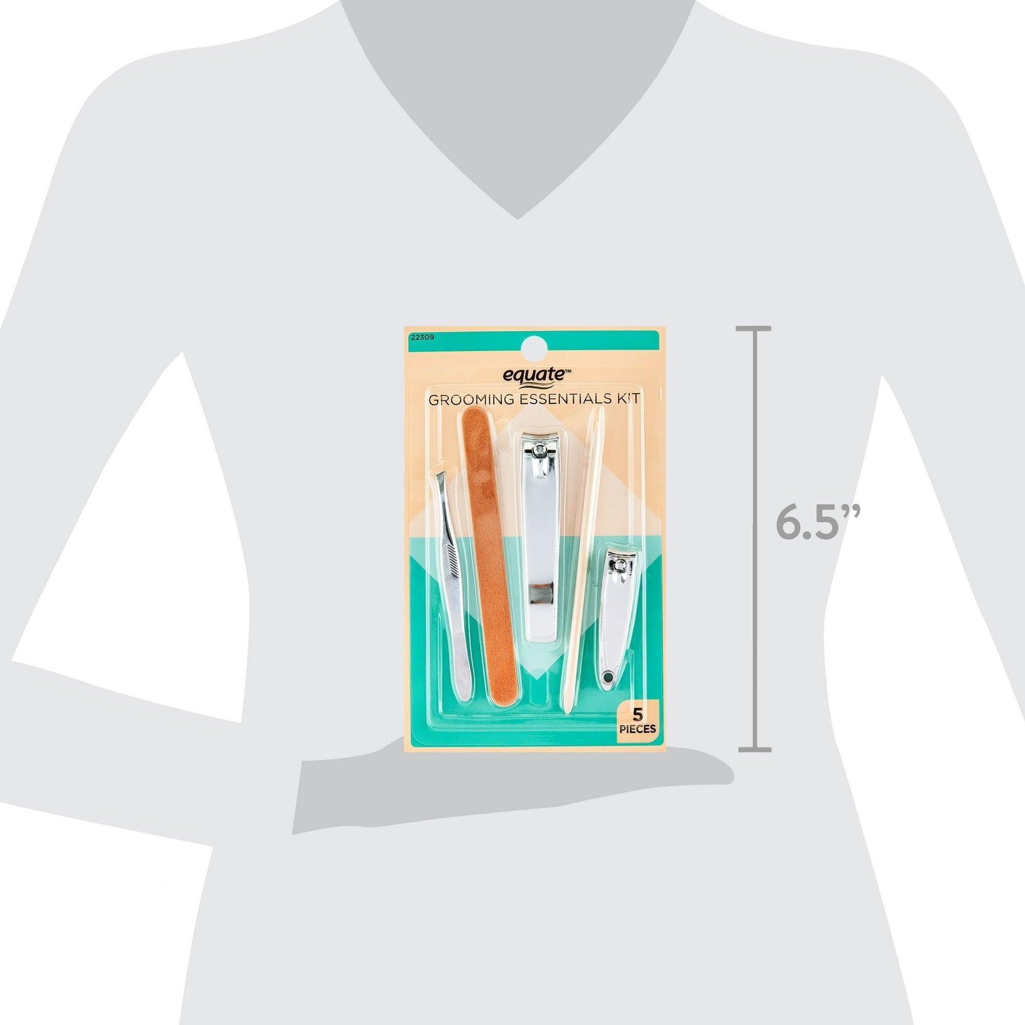 Equate All-in-One Nails Grooming Essentials Kit for Adults, Silver, 5 Count - ClubOn