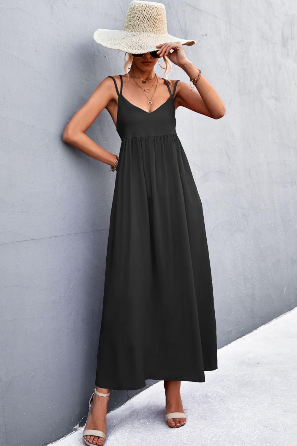 Double Strap Tie Back Dress - ClubOn