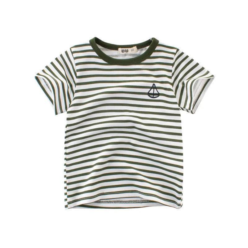 Boys T-Shirt – Children’s Stripe Cotton Base Baby Clothes - ClubOn