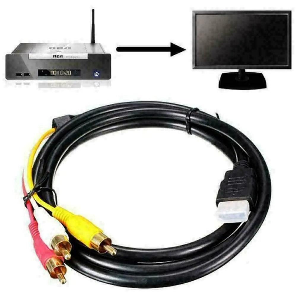 HDMI Male To 3 RCA Video Audio AV Component Converter Adapter Cable HDTV 1080 - ClubOn